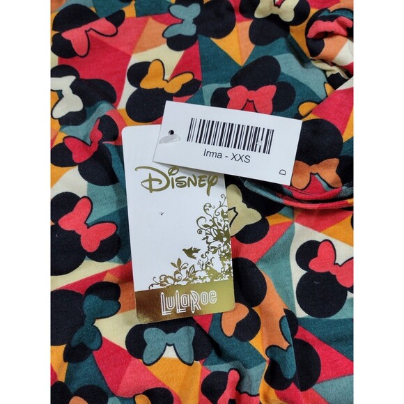LuLaRoe Disney Womens XXS Tunic Shirt Stretch Minnie Mouse Geometric - NEW - Picture 5 of 5